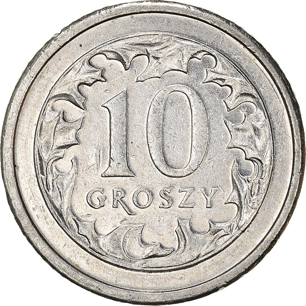 Moneda, Polonia, 10 Groszy, 2009