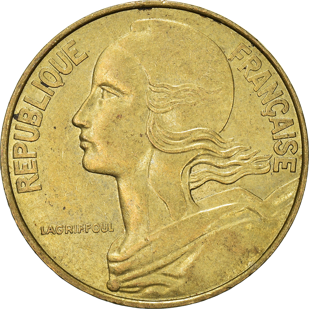 Moneda, Francia, 20 Centimes, 1985