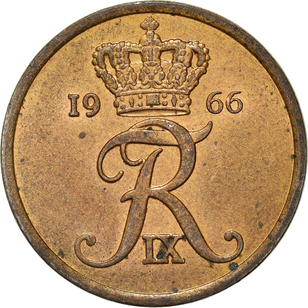 Moneda, Dinamarca, 5 Öre, 1966