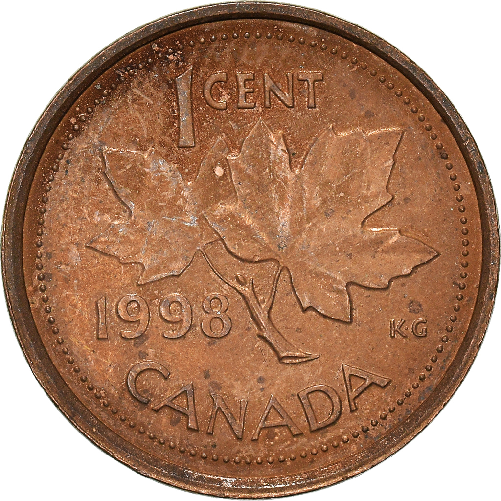 Moneda, Canadá, Cent, 1998