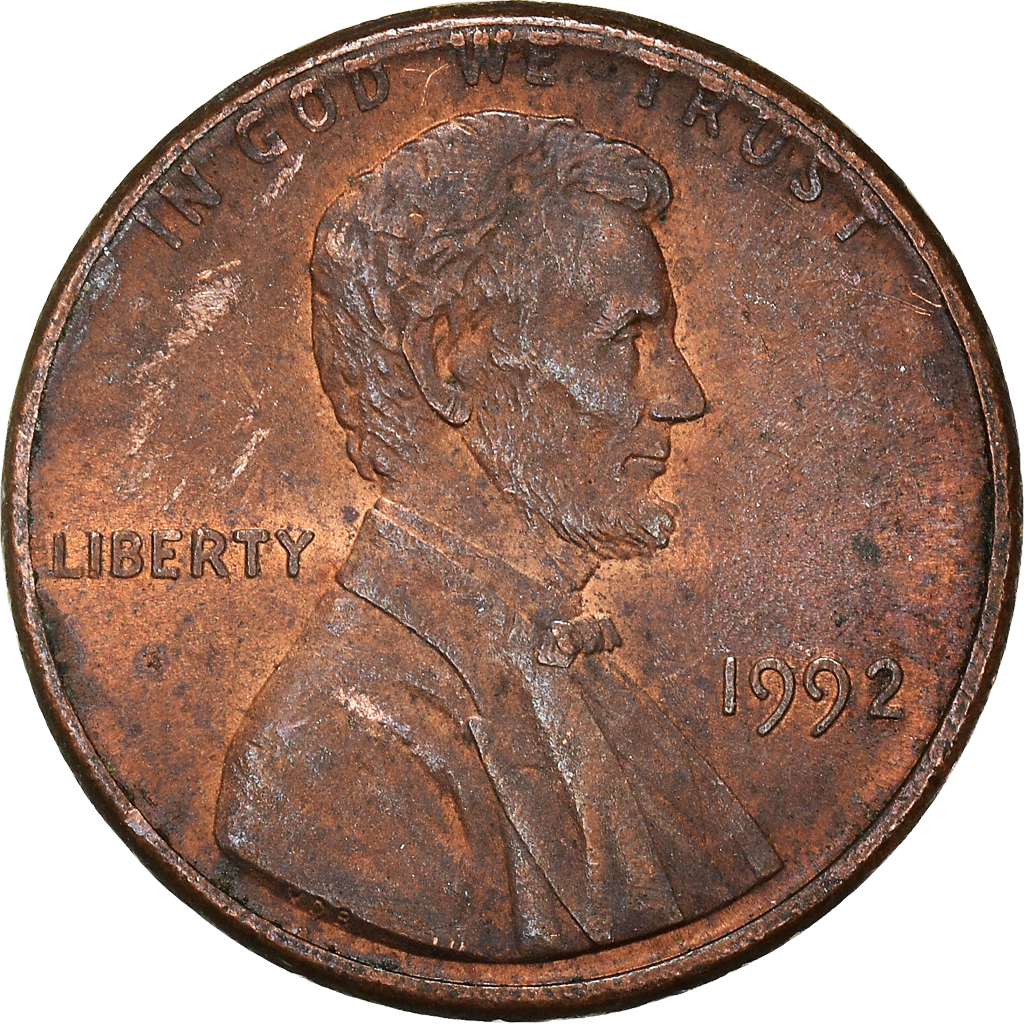 Moneda, Estados Unidos, Cent, 1992