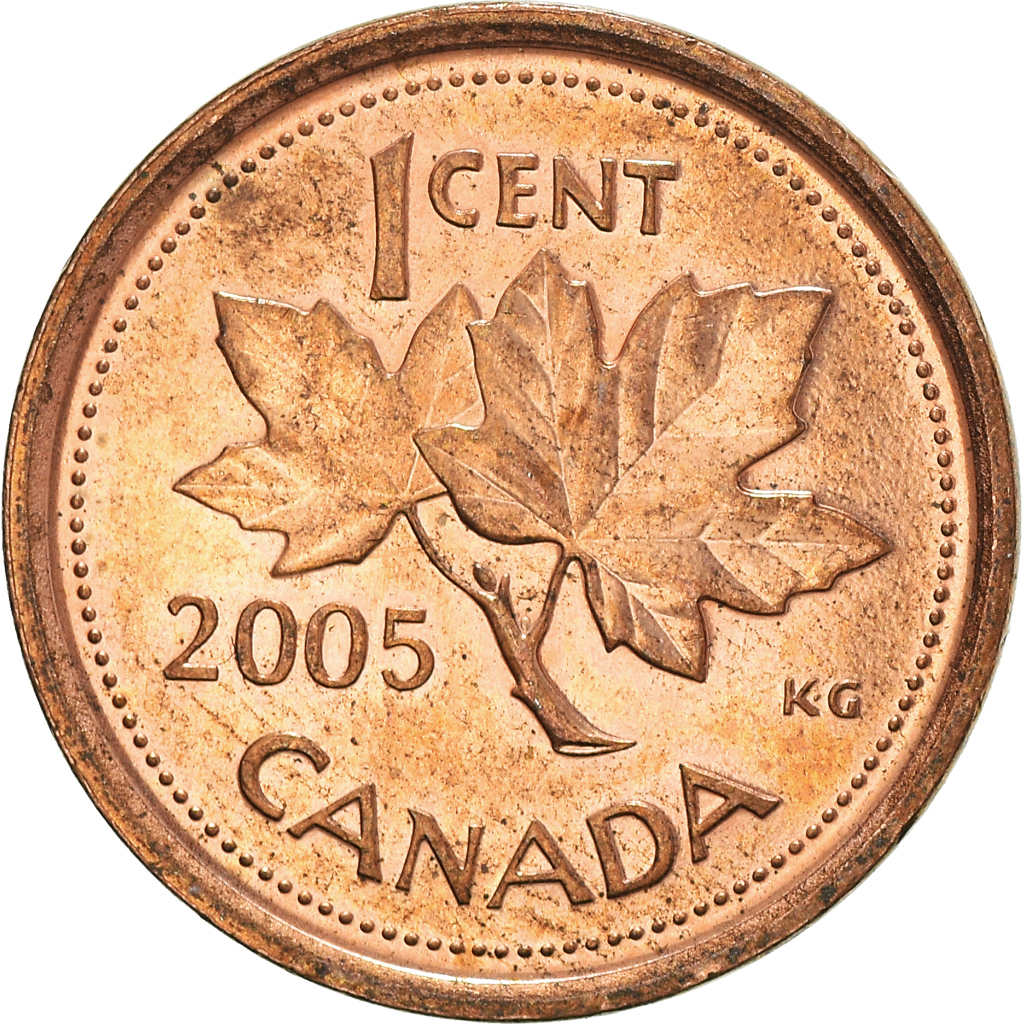 Moneda, Canadá, Cent, 2005