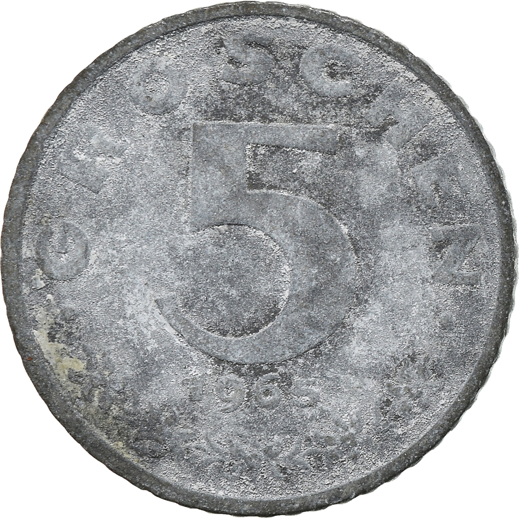 Moneda, Austria, 5 Groschen, 1965