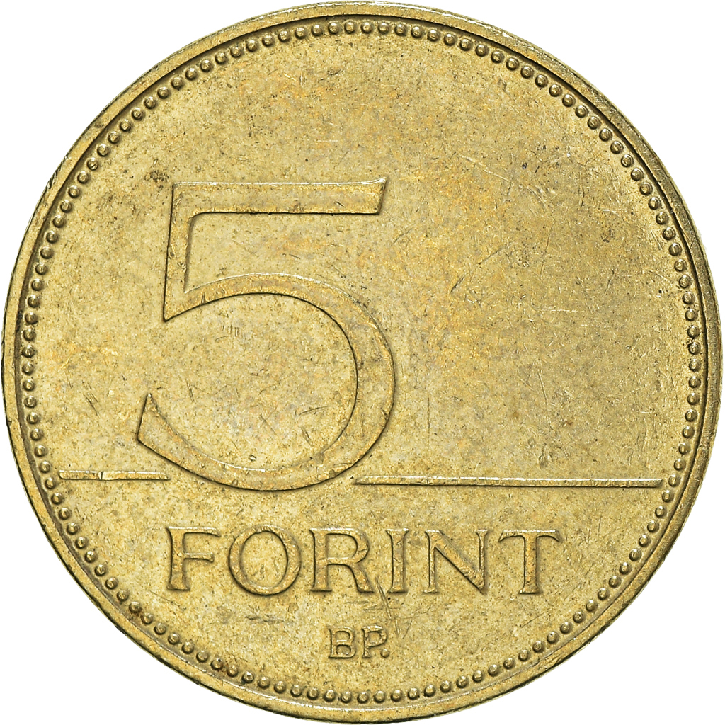 Moneda, Hungría, 5 Forint, 2010
