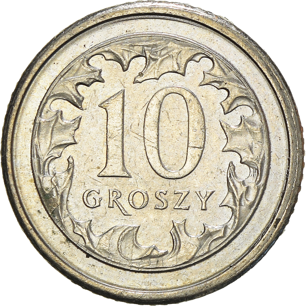 Moneda, Polonia, 10 Groszy, 2009