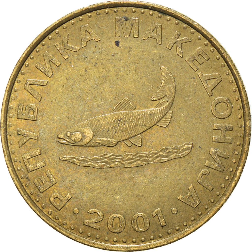 Moneda, Macedonia, 2 Denari, 2001