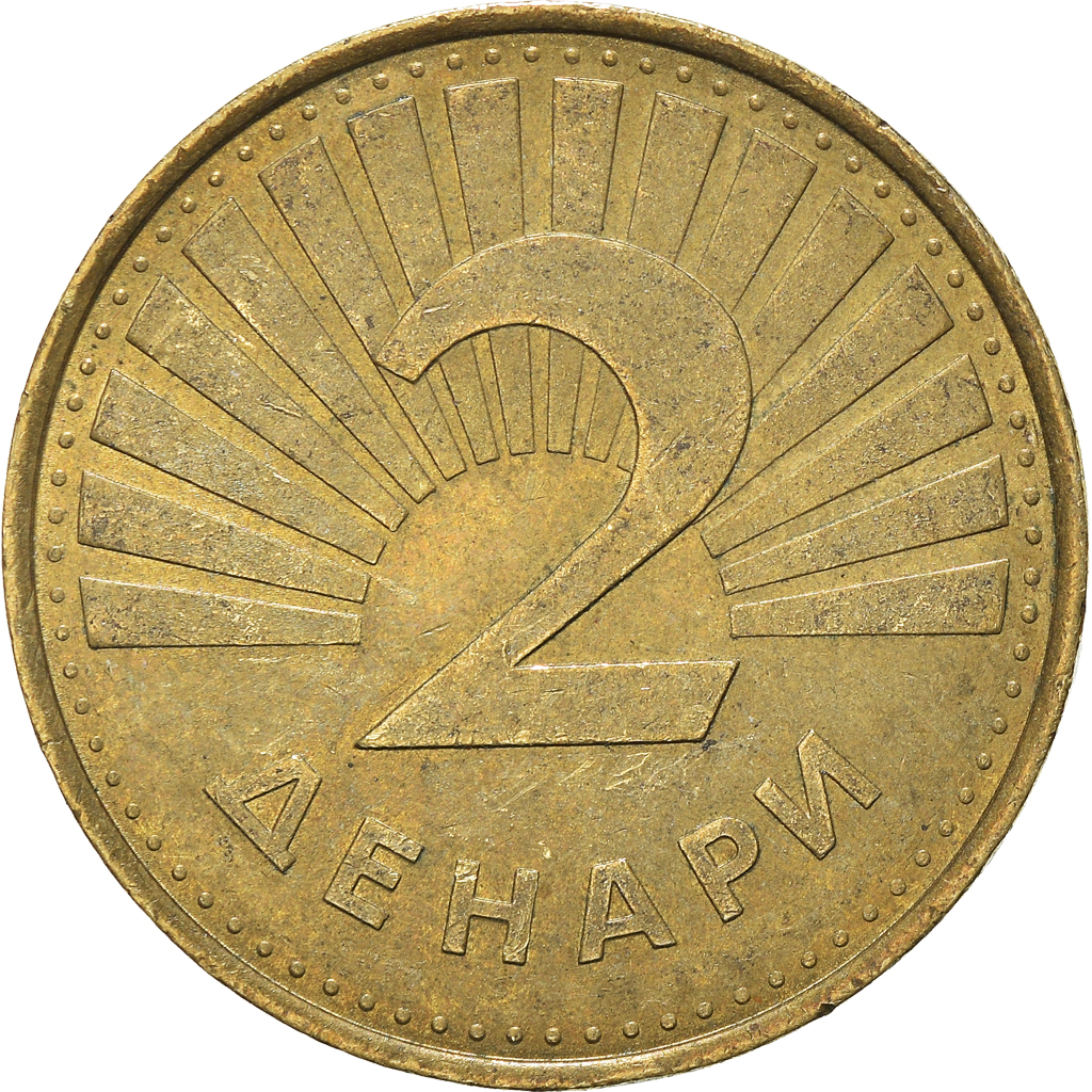 Moneda, Macedonia, 2 Denari, 2001