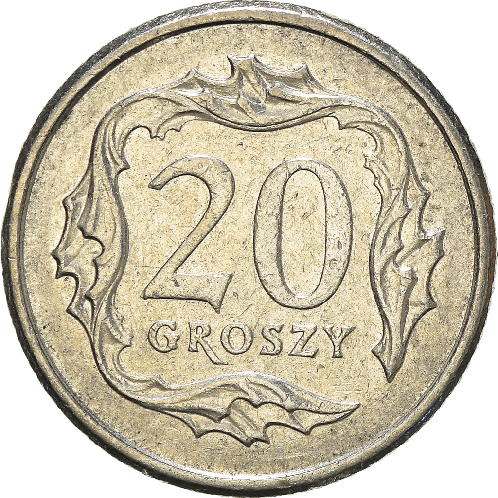 Moneda, Polonia, 20 Groszy, 2008