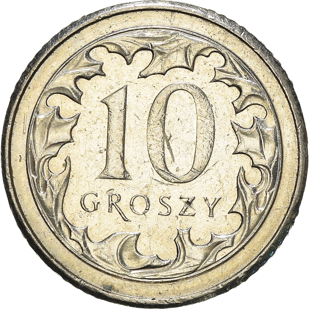 Moneda, Polonia, 10 Groszy, 2011