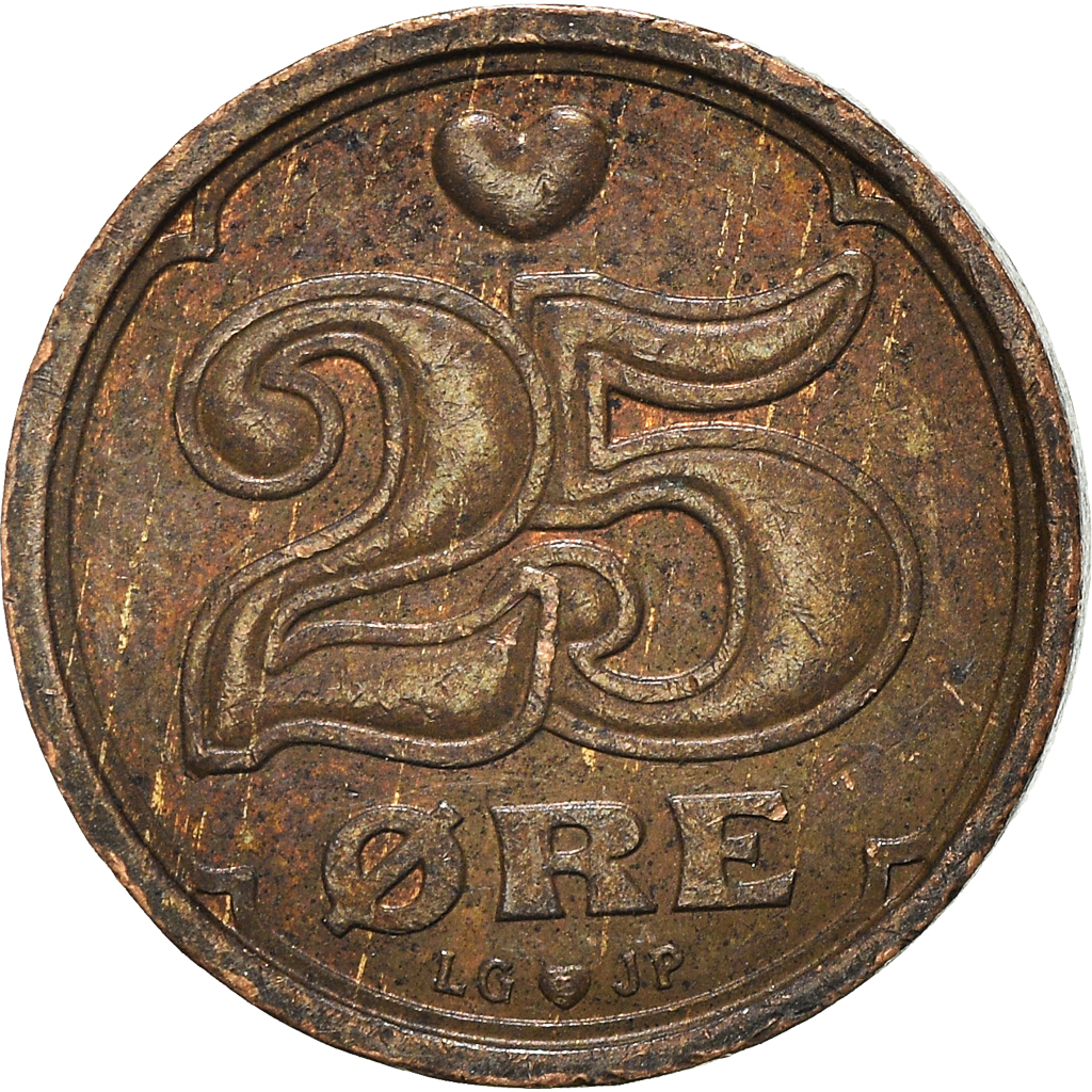 Moneda, Dinamarca, 25 Öre, 1995