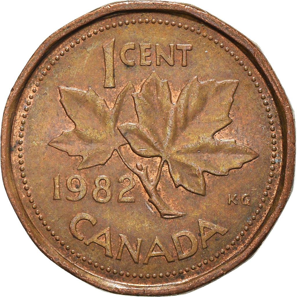 Moneda, Canadá, Cent, 1982