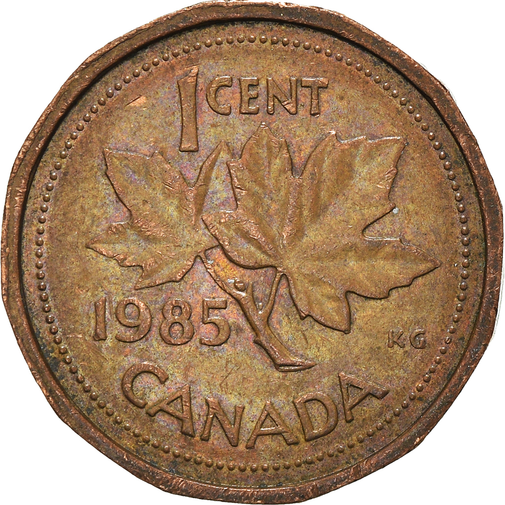 Moneda, Canadá, Cent, 1985