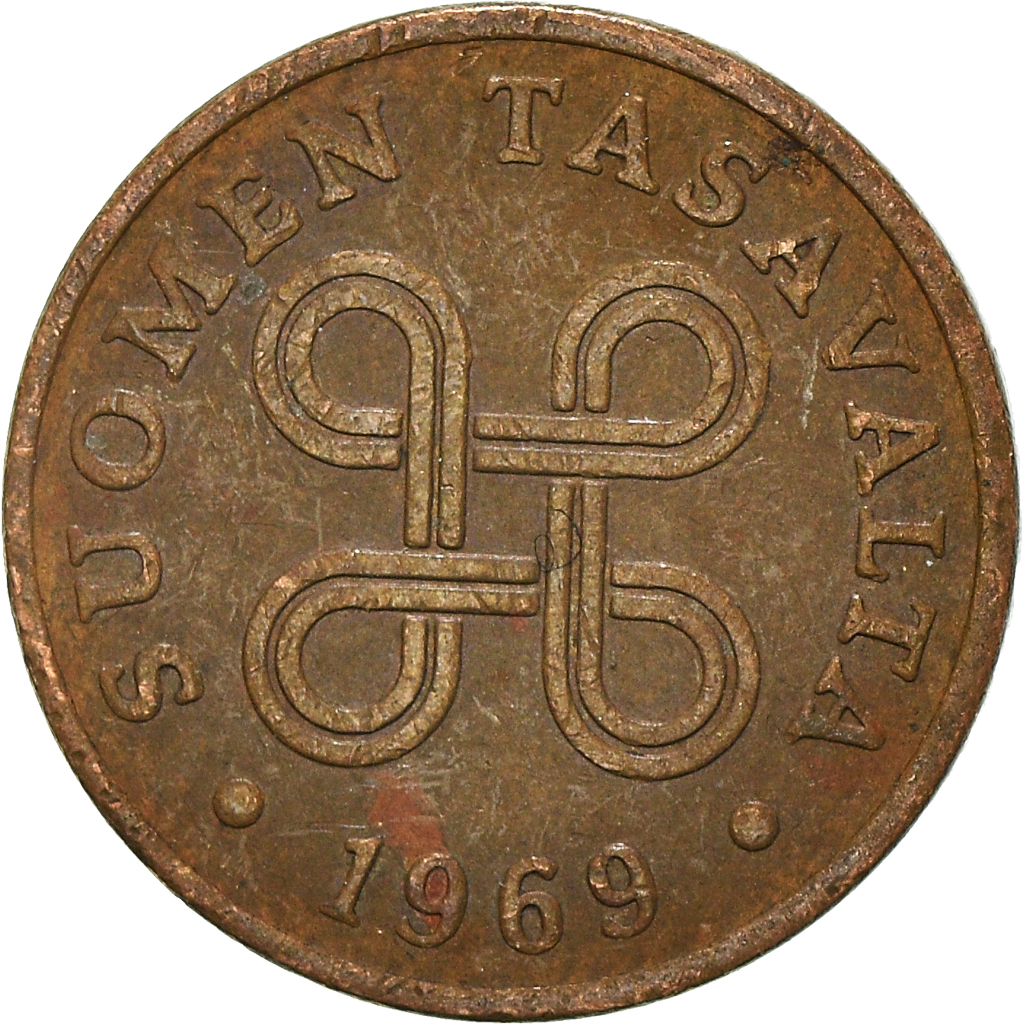 Moneda, Finlandia, Penni, 1969