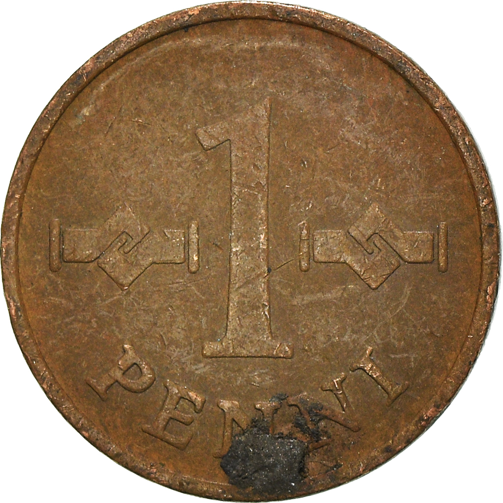 Moneda, Finlandia, Penni, 1969