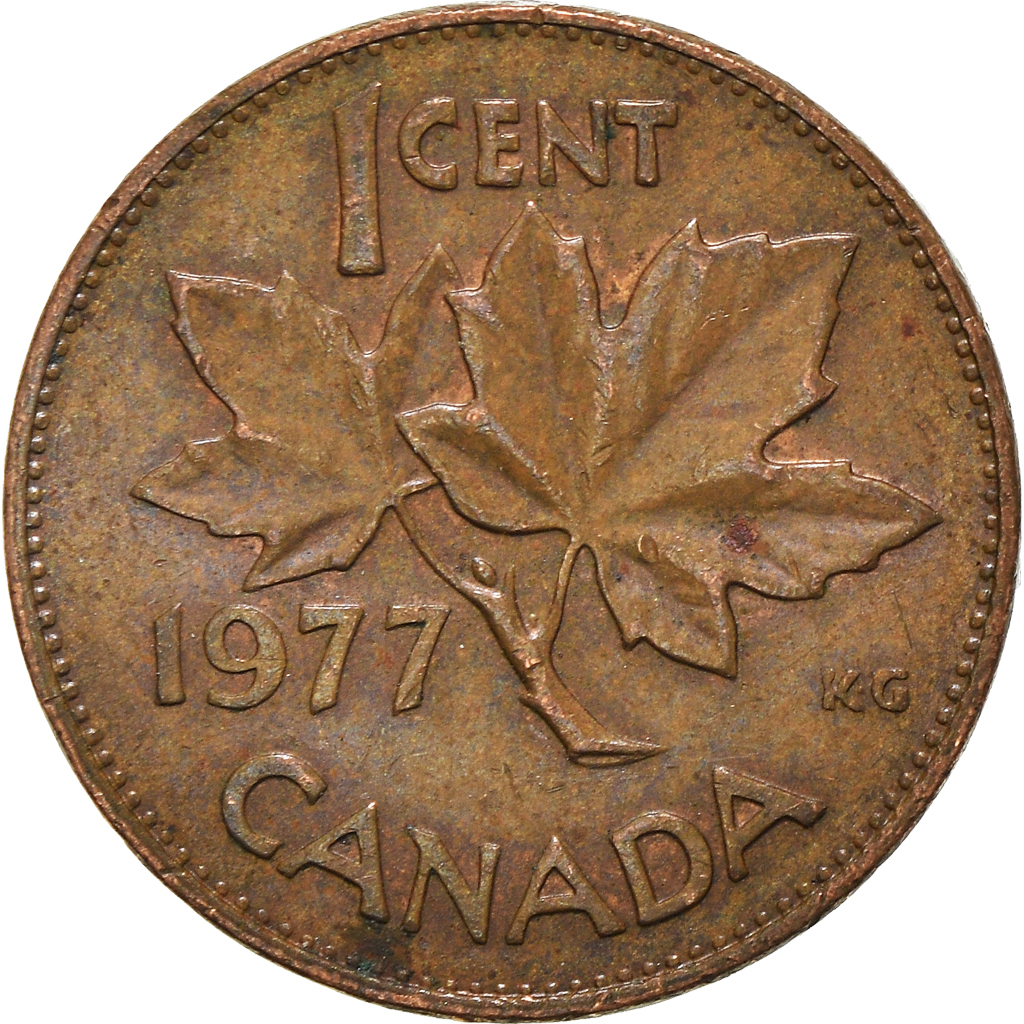 Moneda, Canadá, Cent, 1977