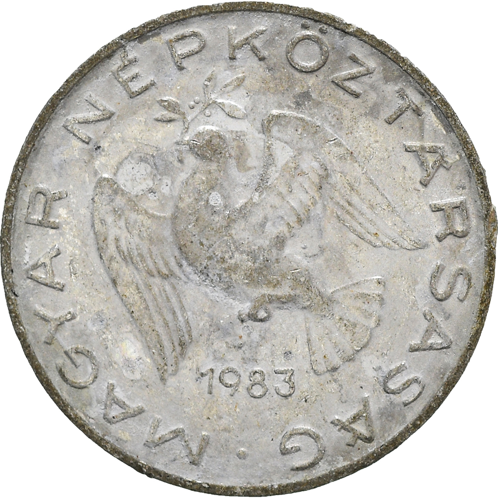 Moneda, Hungría, 10 Filler, 1983