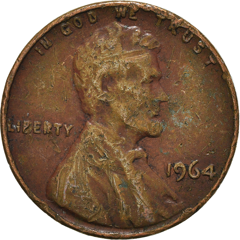 Moneda, Estados Unidos, Cent, 1964
