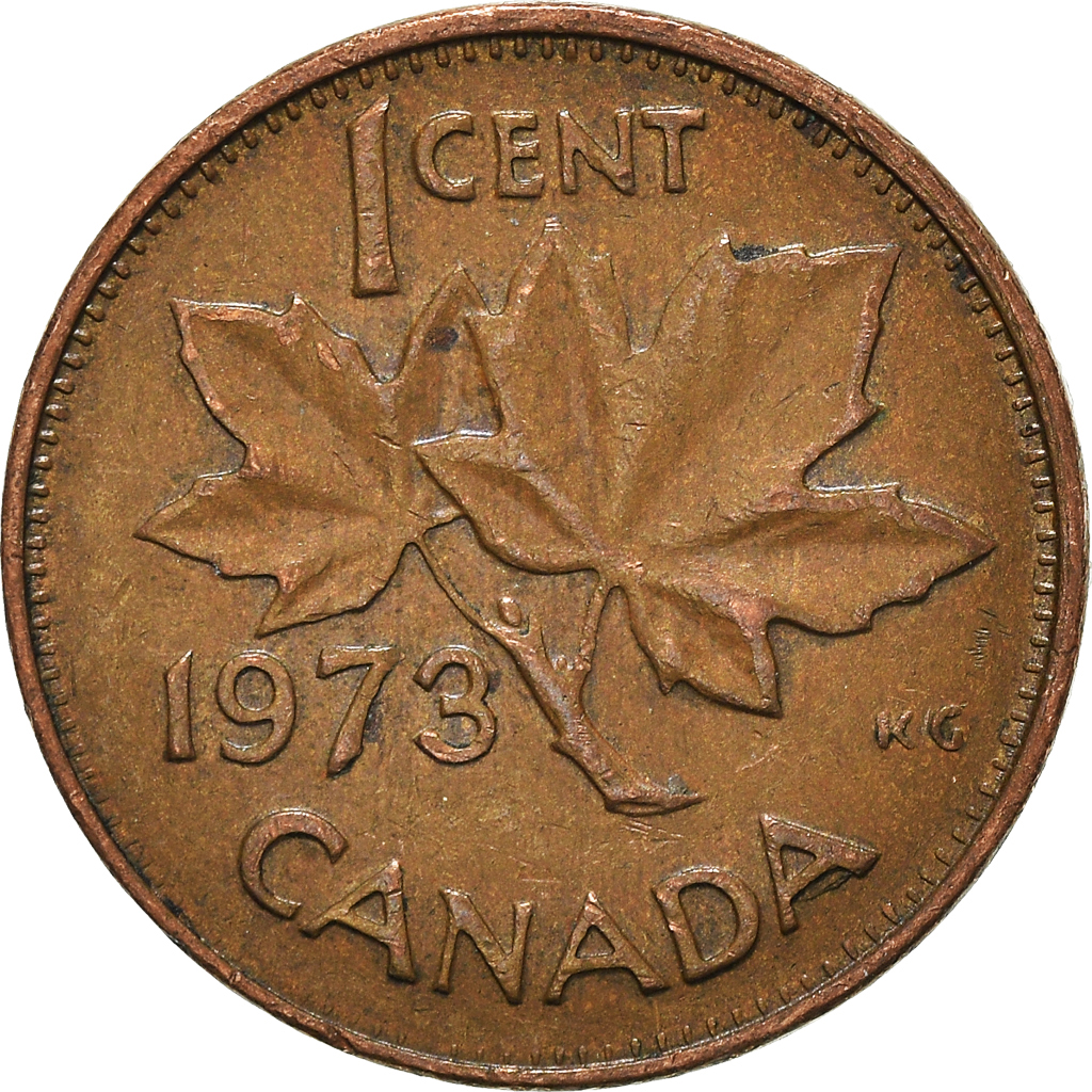 Moneda, Canadá, Cent, 1973