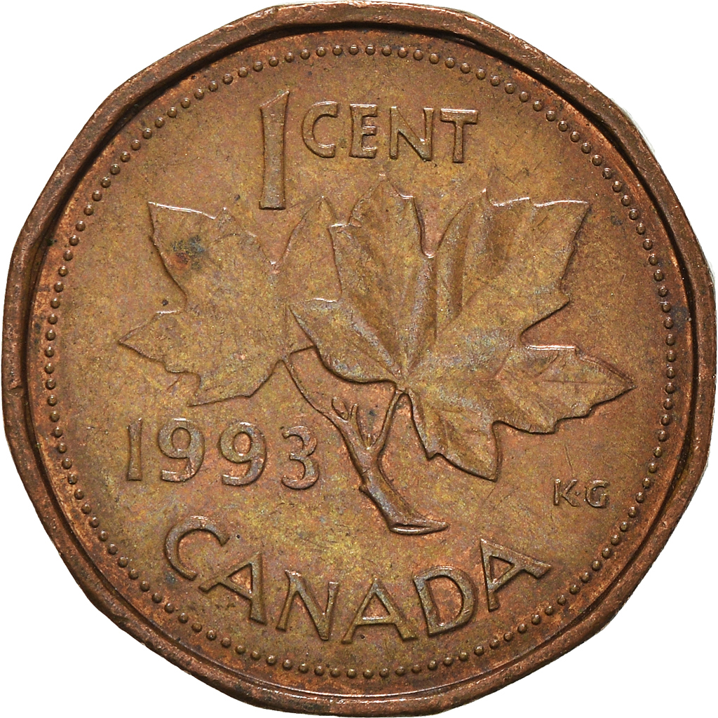Moneda, Canadá, Cent, 1993