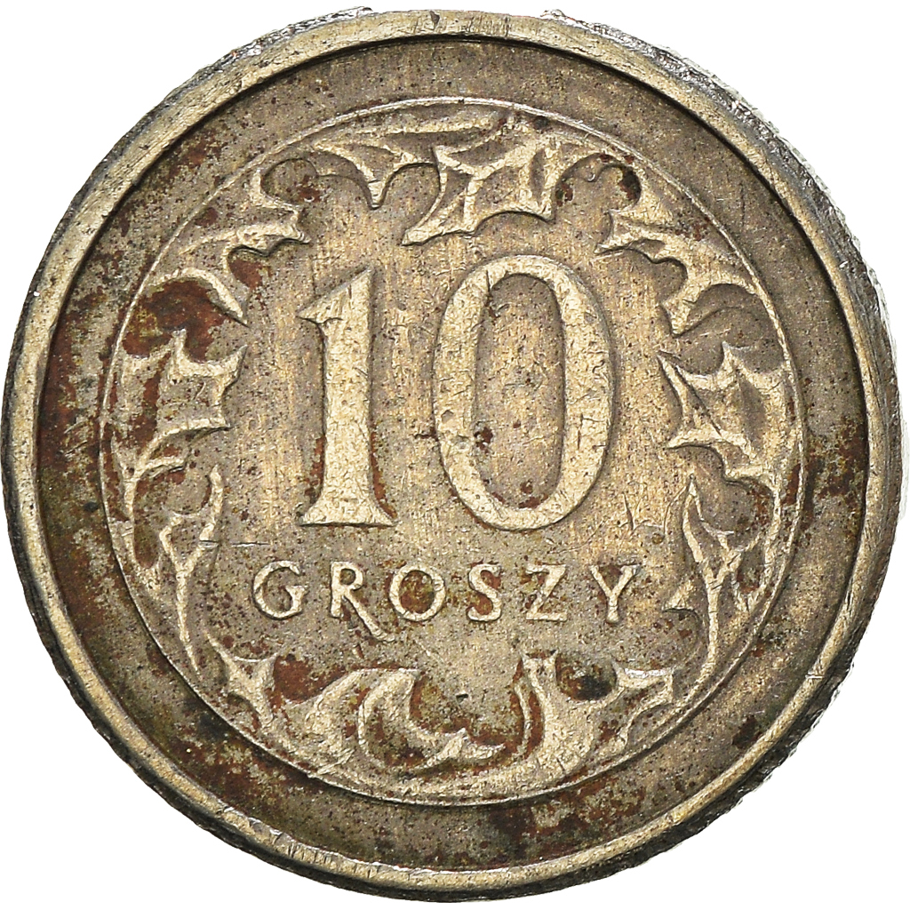 Moneda, Polonia, 10 Groszy, 1993