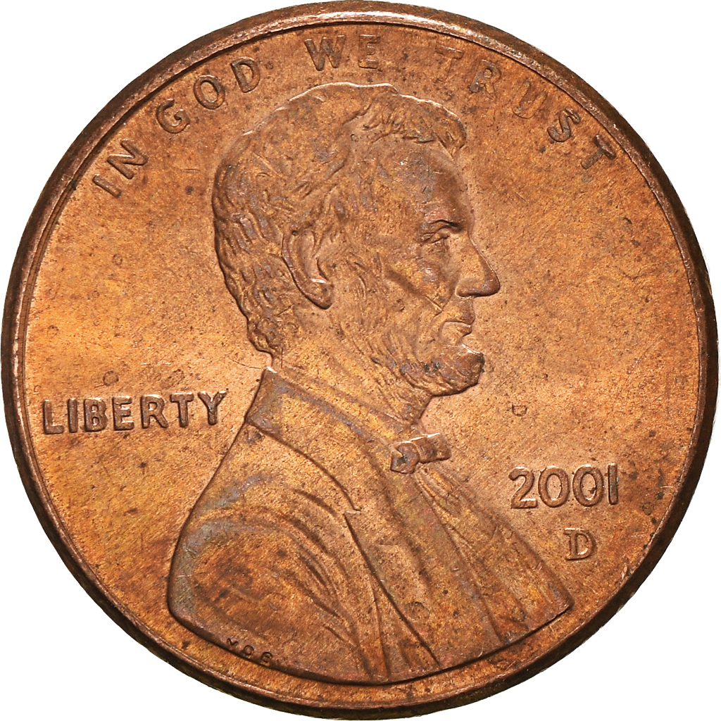 Moneda, Estados Unidos, Cent, 2001