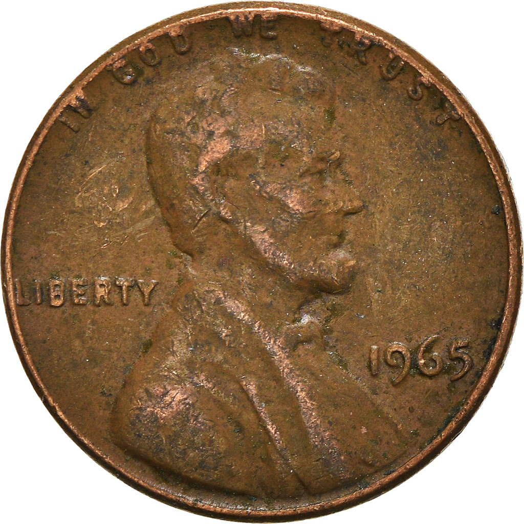 Moneda, Estados Unidos, Cent, 1965