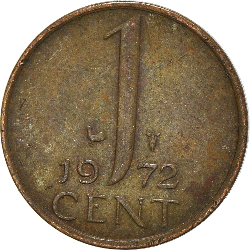 Moneda, Países Bajos, Cent, 1972