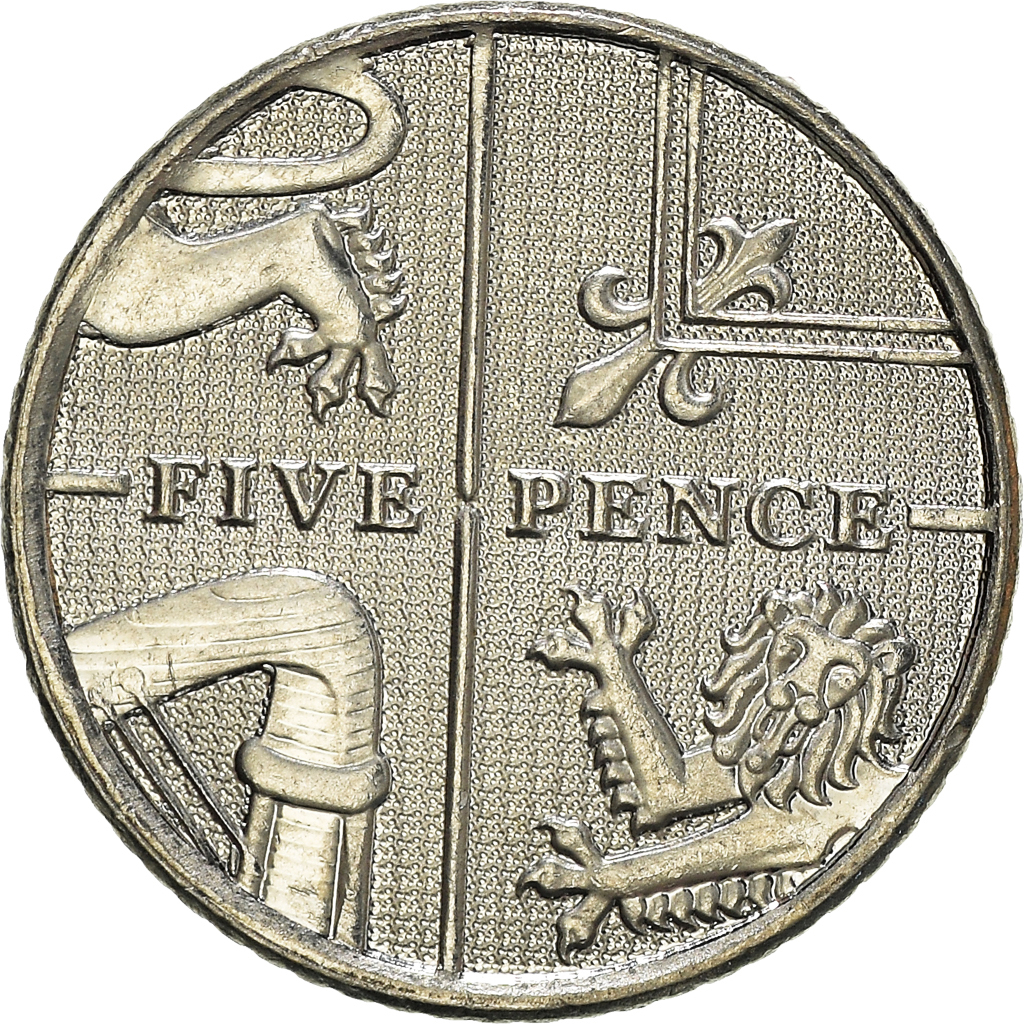 Moneda, Gran Bretaña, 5 Pence, 2012