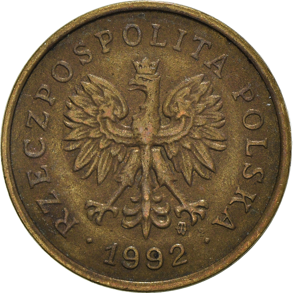 Moneda, Polonia, 2 Grosze, 1992