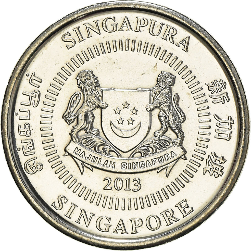 Moneda, Singapur, 10 Cents, 2013