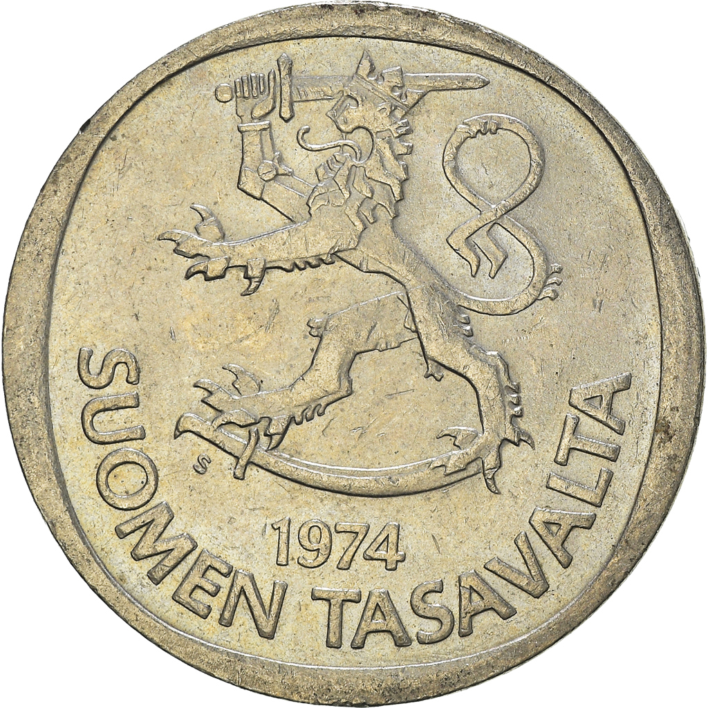 Moneda, Finlandia, Markka, 1974