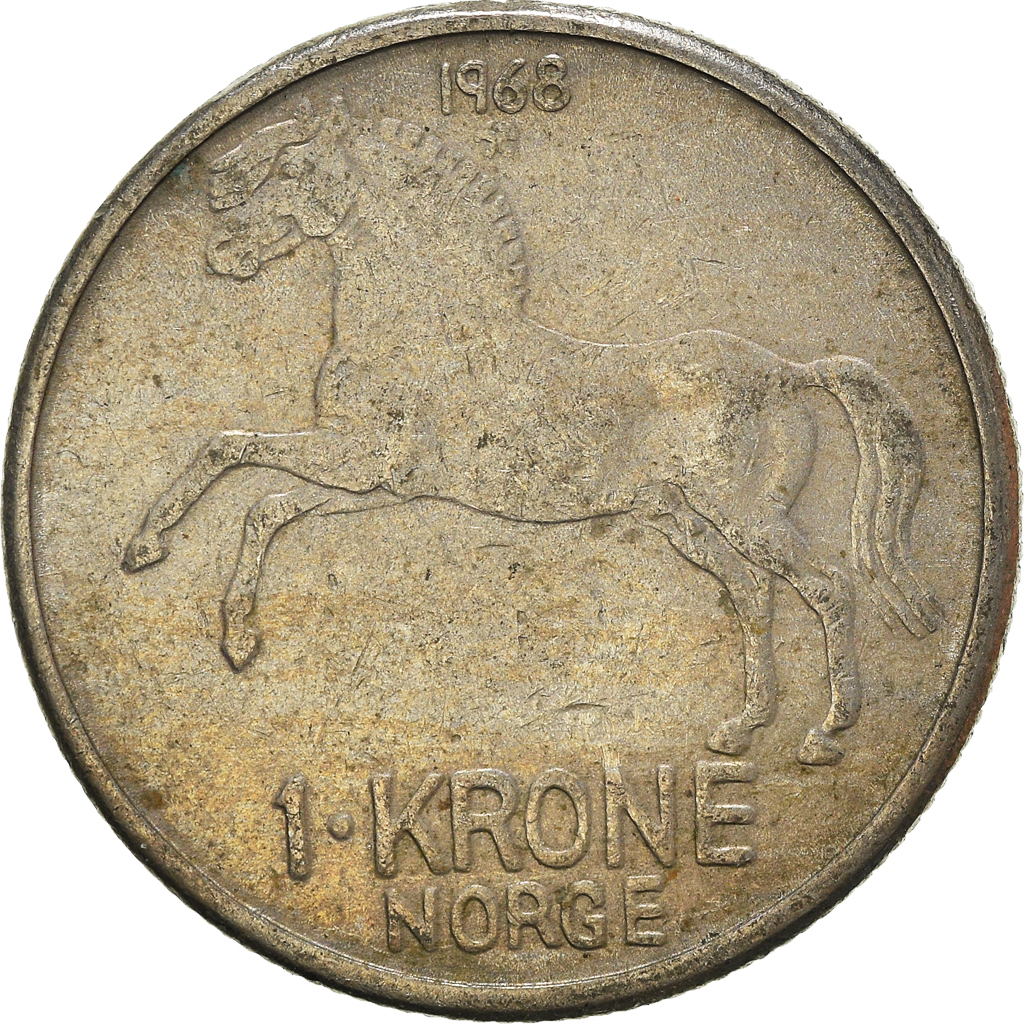 Moneda, Noruega, Krone, 1968