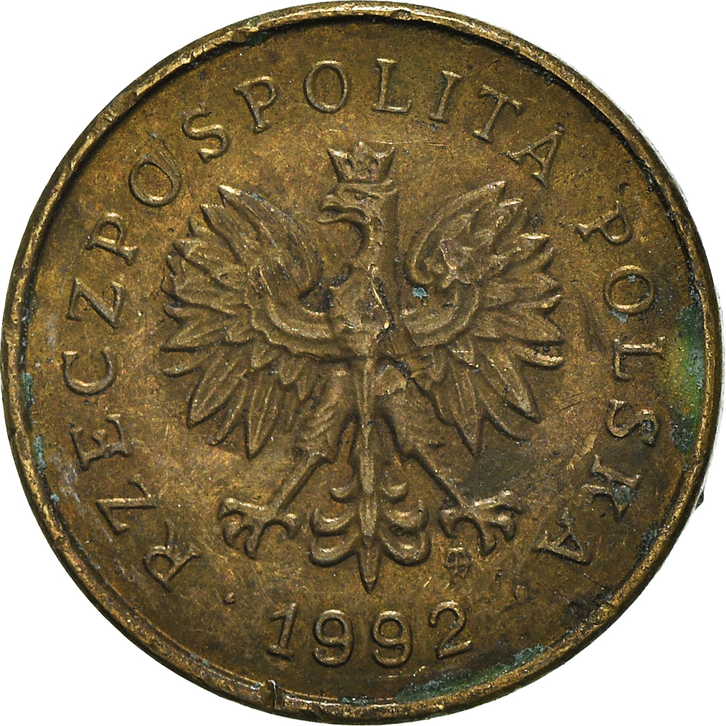 Moneda, Polonia, 2 Grosze, 1992
