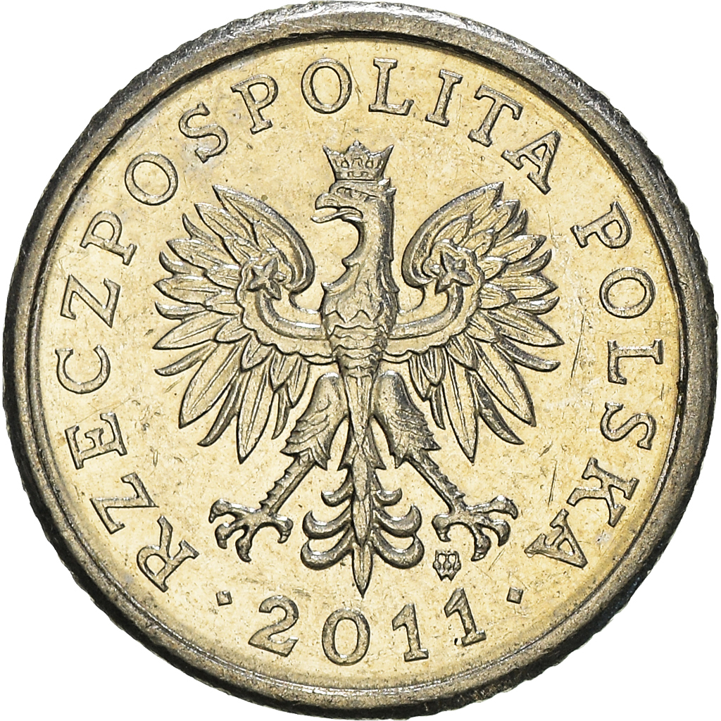 Moneda, Polonia, 10 Groszy, 2011