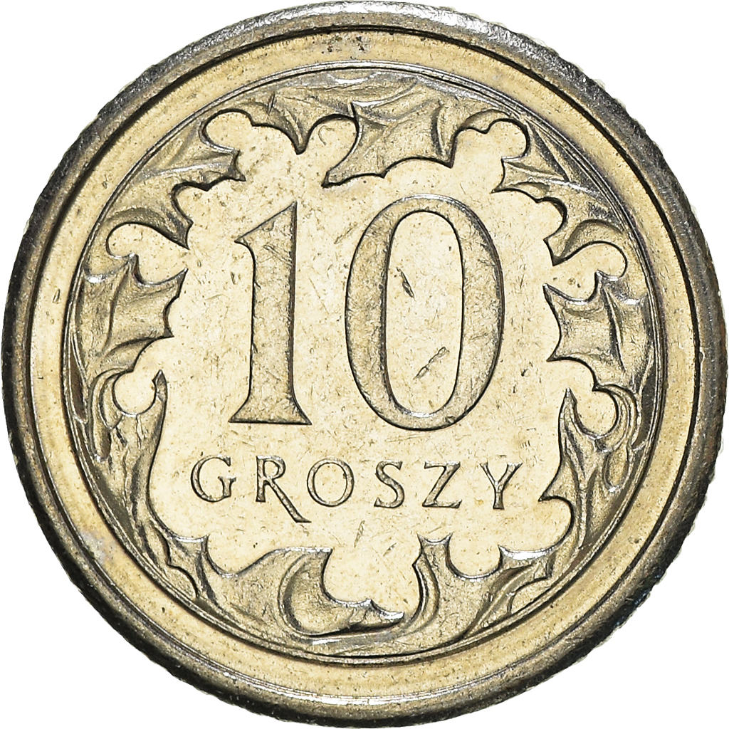 Moneda, Polonia, 10 Groszy, 2011