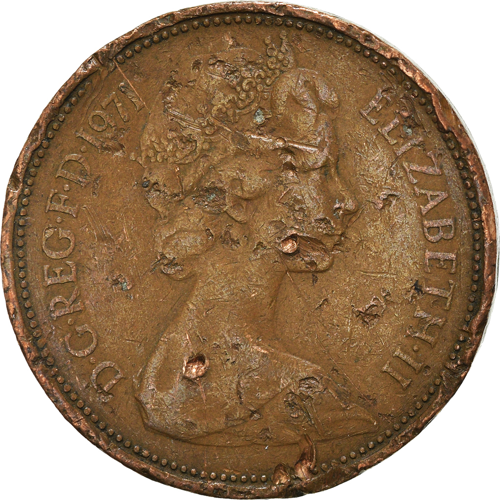 Moneda, Gran Bretaña, 2 New Pence, 1971