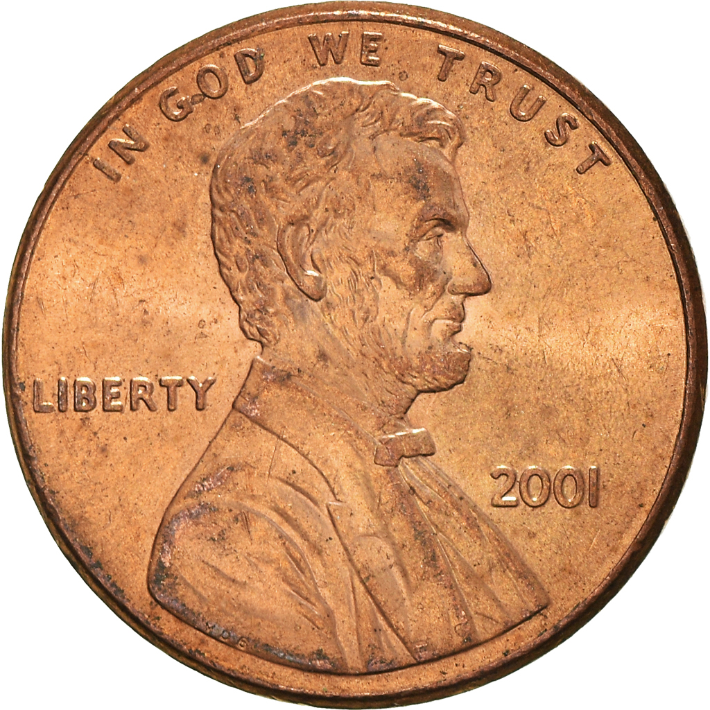 Moneda, Estados Unidos, Cent, 2001