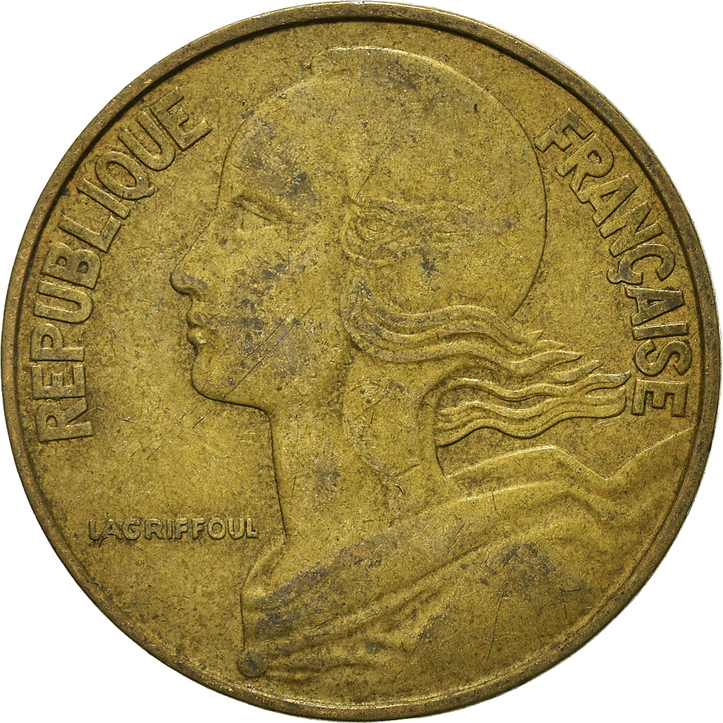 Moneda, Francia, 20 Centimes, 1962