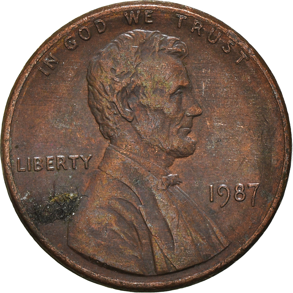 Moneda, Estados Unidos, Cent, 1987