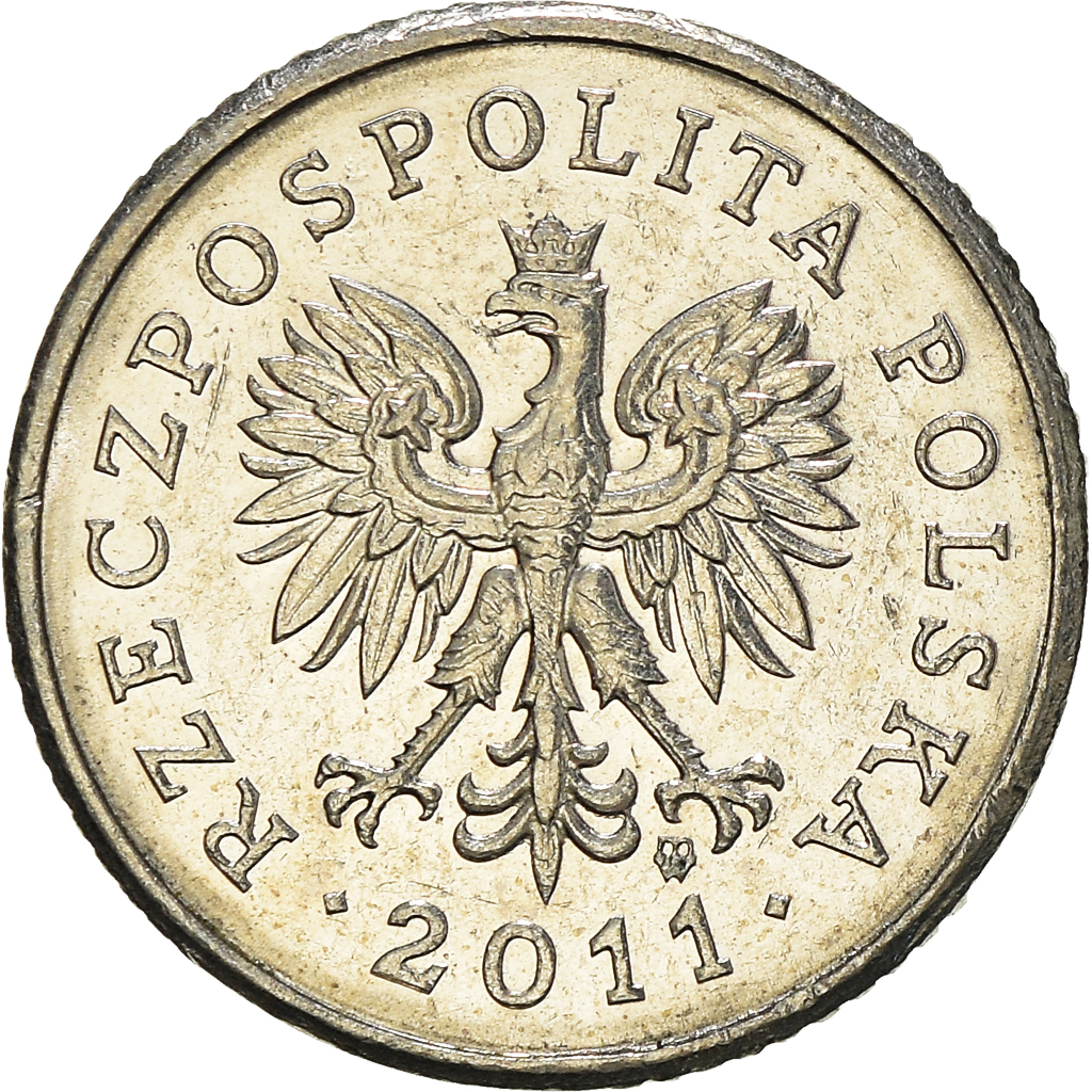 Moneda, Polonia, 10 Groszy, 2011