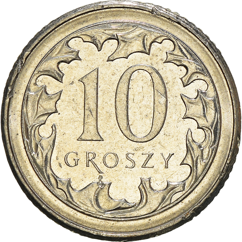 Moneda, Polonia, 10 Groszy, 2011