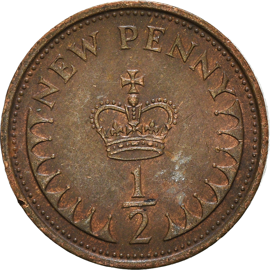 Moneda, Gran Bretaña, 1/2 New Penny, 1979