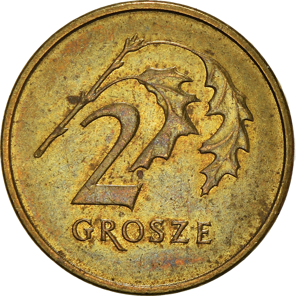 Moneda, Polonia, 2 Grosze, 2006