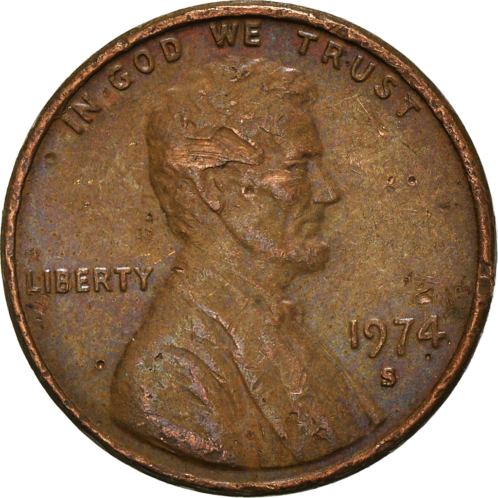 Moneda, Estados Unidos, Cent, 1974
