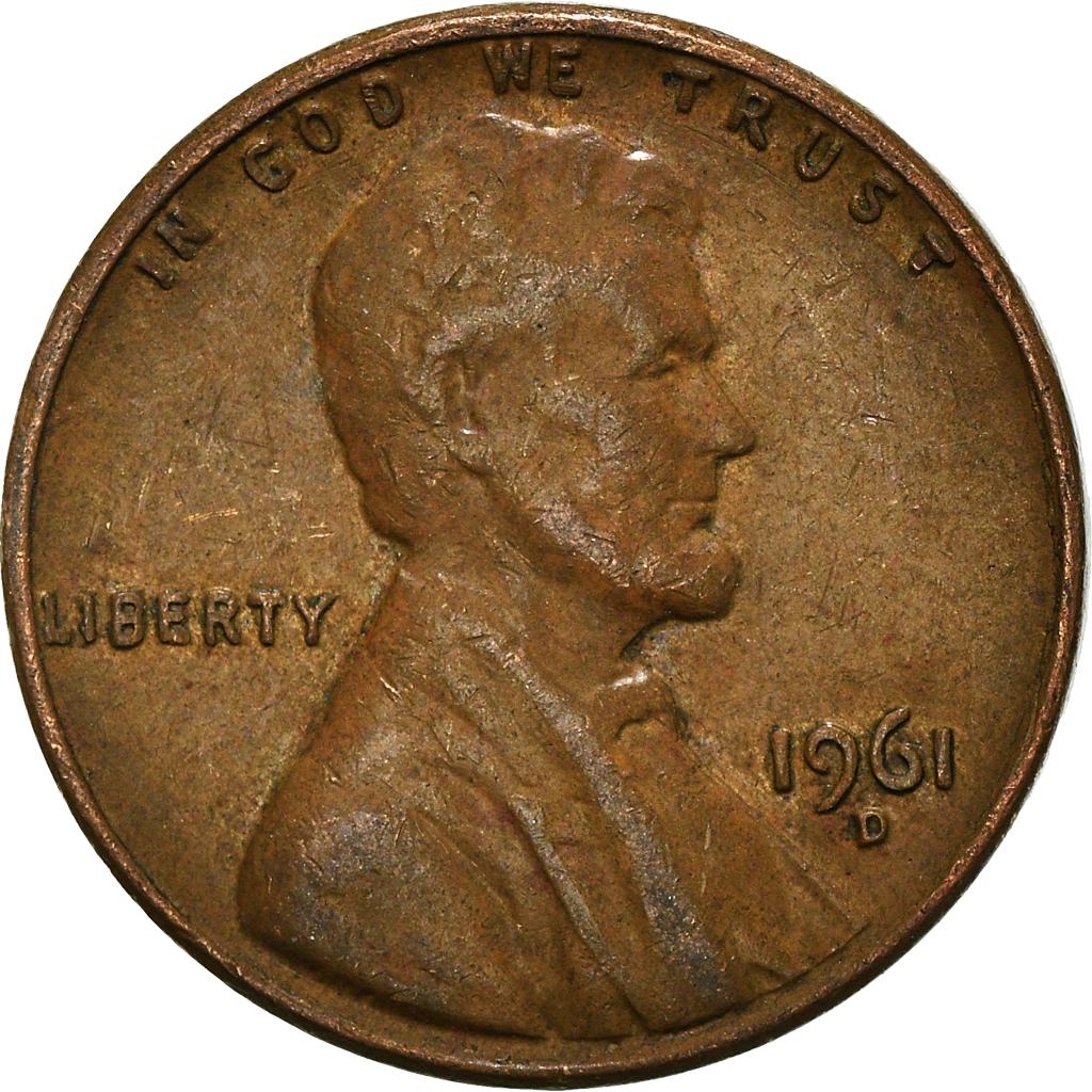 Moneda, Estados Unidos, Cent, 1961
