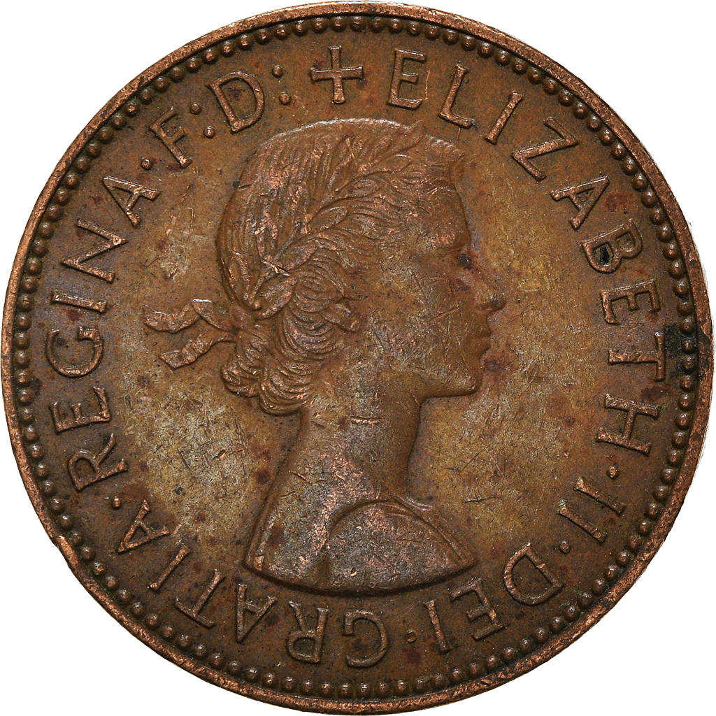 Moneda, Gran Bretaña, 1/2 Penny, 1966