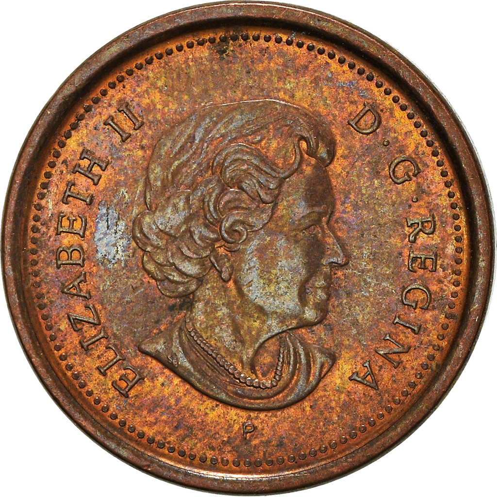 Moneda, Canadá, Cent, 2004