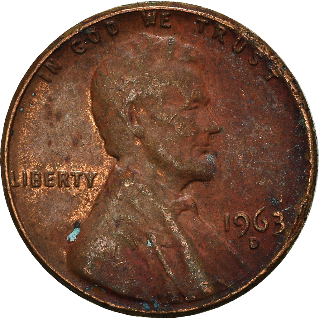 Moneda, Estados Unidos, Cent, 1963