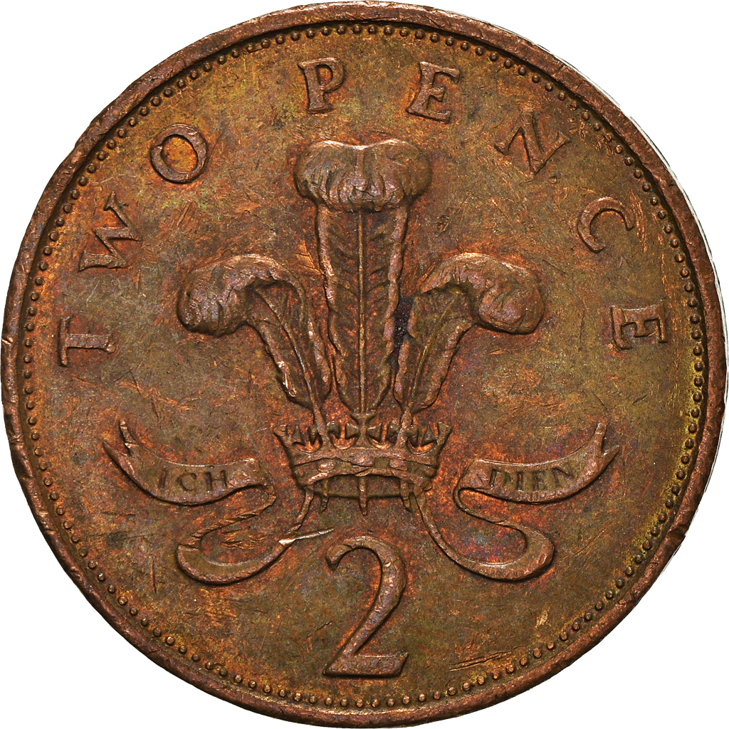 Moneda, Gran Bretaña, 2 Pence, 1989
