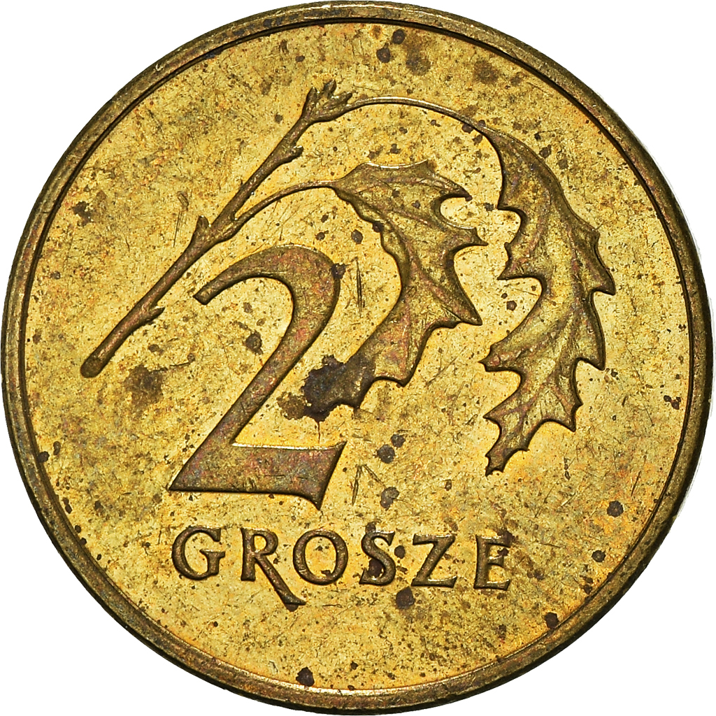 Moneda, Polonia, 2 Grosze, 2010